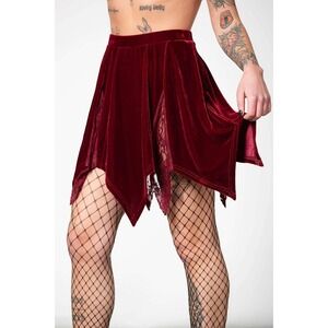 Killstar lester velvet mini skirt size medium whimsigoth fairycore